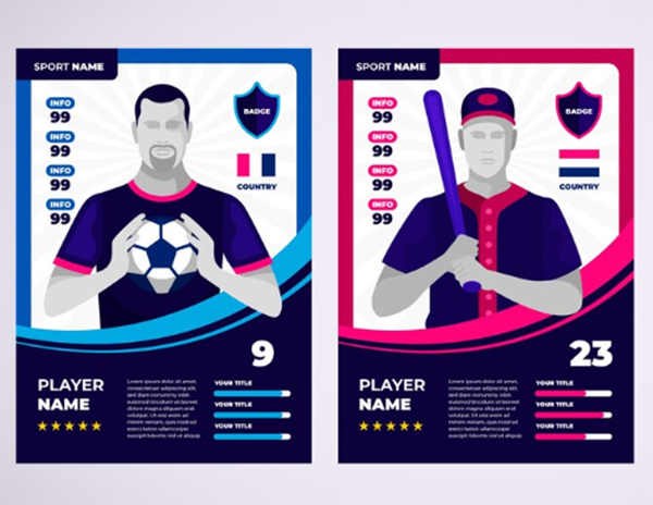 Free Hand Drawn Trading Cards Template