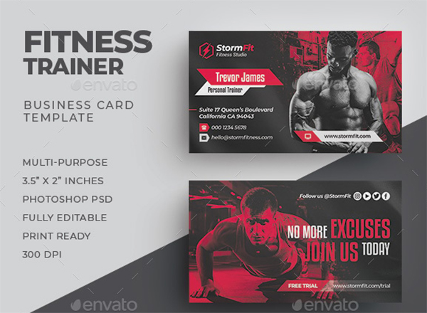 Fitness Business Card Designs