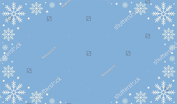 Snowflakes Seamless Border Template