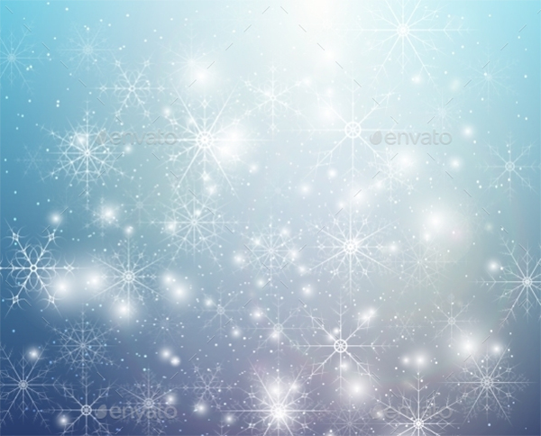 Winter Background with Snowflakes Template