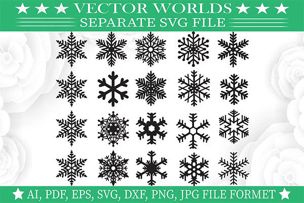 Snowflake Svg Snow Template