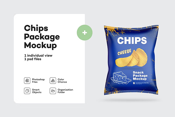 Snack Package Mockup Template