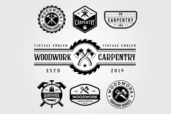 Carpentry Woodwork Vintage Logos