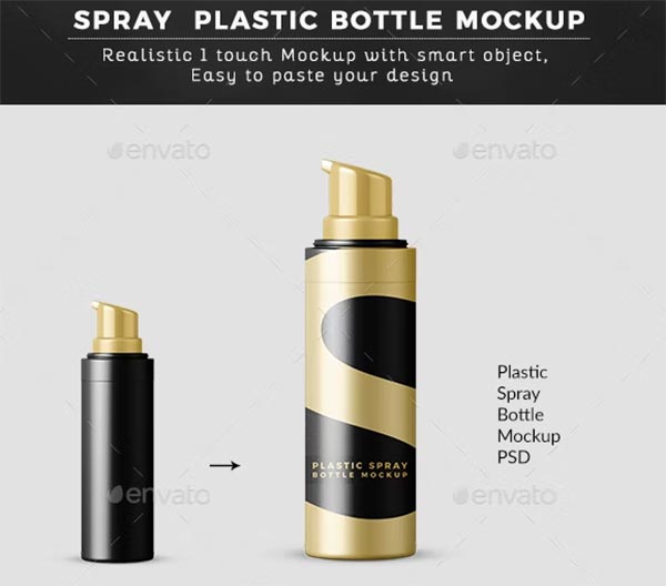 Spray Plastic Bottle Mock-up