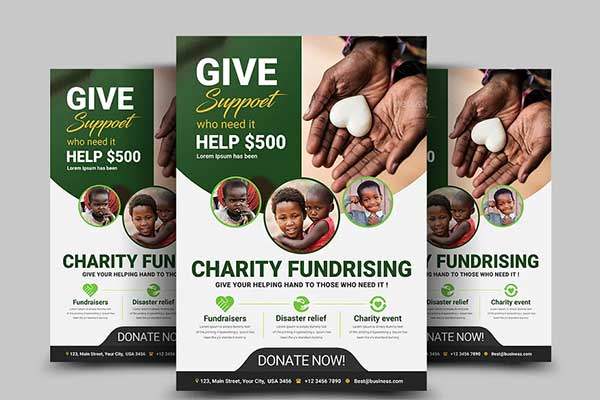 Charity Event Flyer PSD Design