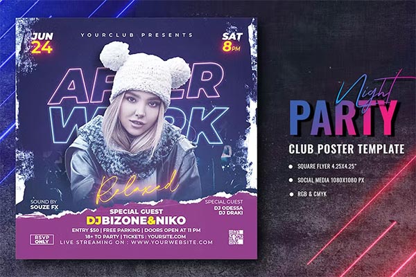 Night Club Full Editable Flyer