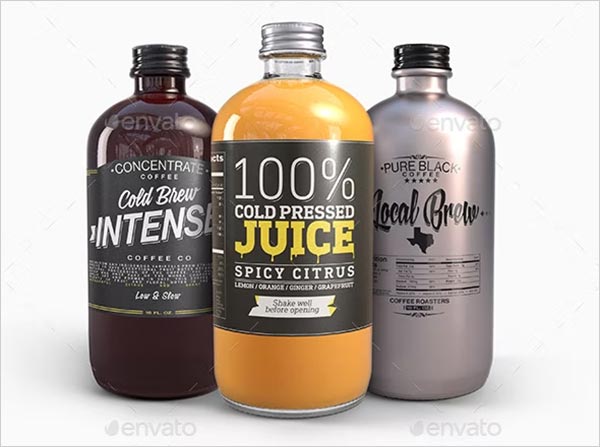 Boston Round Bottles Mockup Bundle
