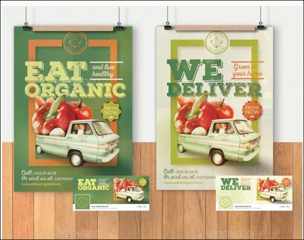 Organic Food Poster & Flyer Template