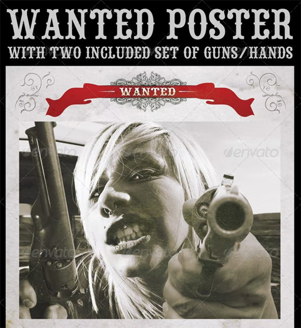 Wanted Poster Template Design