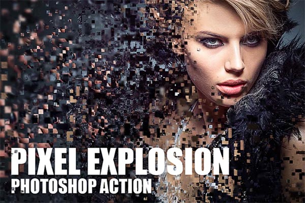 Pixel Explosion Photoshop Action