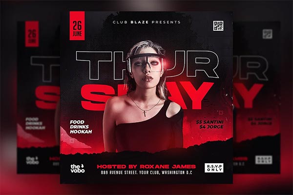 Night Club Flyer Template PSD Design