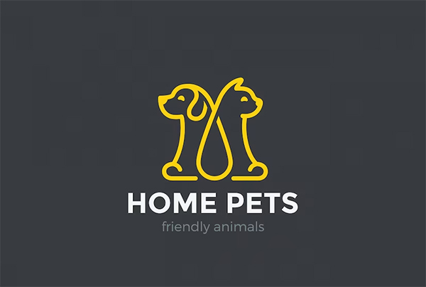 Free PSD Pets Modern Logo Template