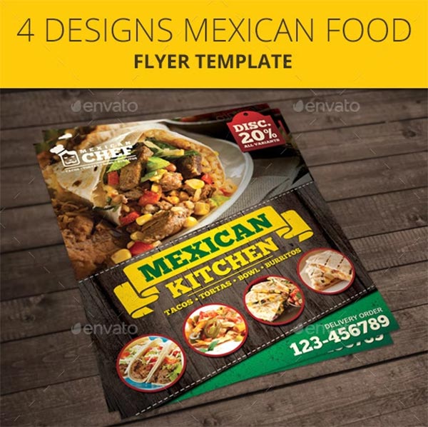 Mexican Food Flyer PSD Template