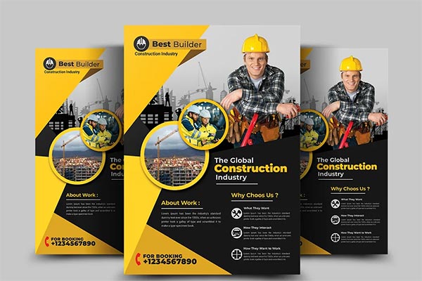 Construction Flyer Templates Print Design