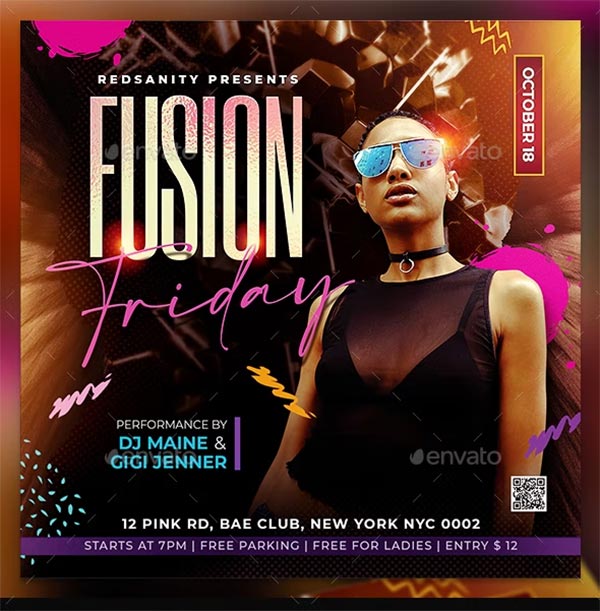 Night Club Celebration Flyer Template