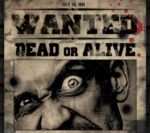 Wanted Poster PSD Template