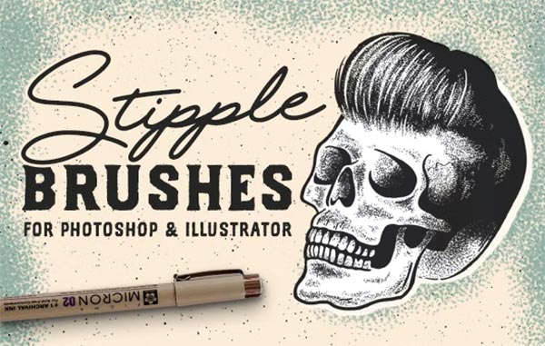 Stipple Brush Set for Photoshop and Illustrator