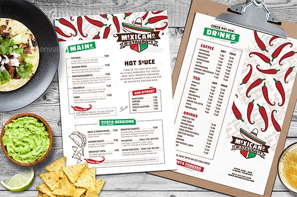 Mexican Menu Templates