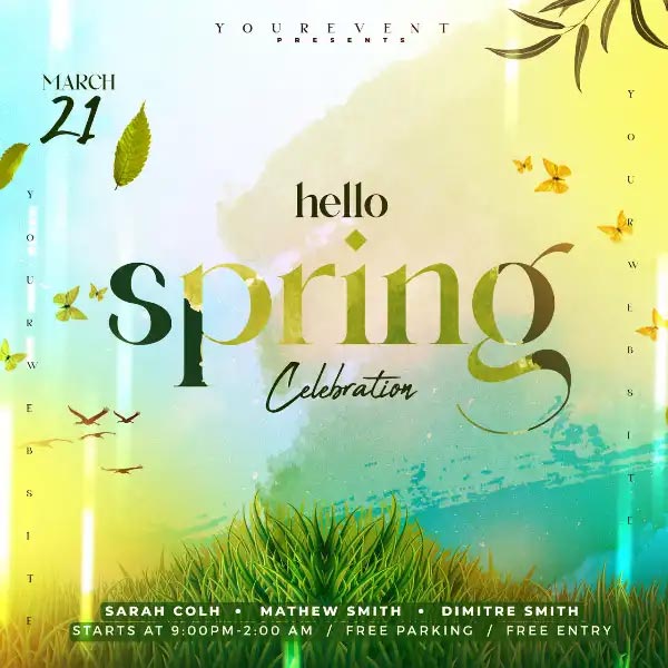 Free Spring Celebration Flyer Template