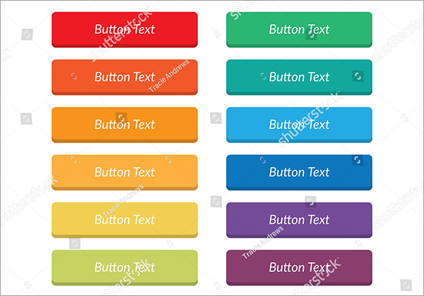 Rainbow Flat Web Buttons