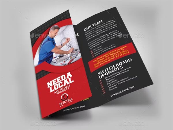 Plumber Trifold Design Template