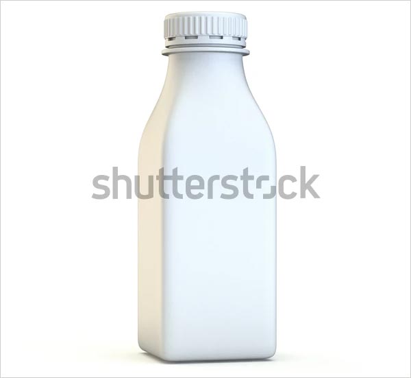 Square Plastic Bottle Vector Mockup Square Plastic Bottle Vector Mockup