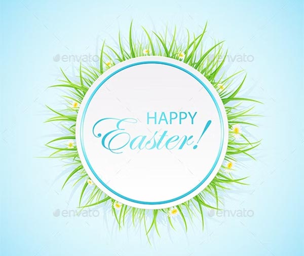 Easter Banner with Grass Templates