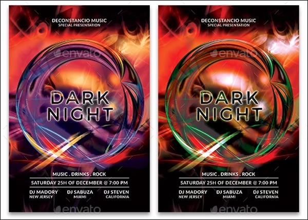 Dark Late Night Flyer Template