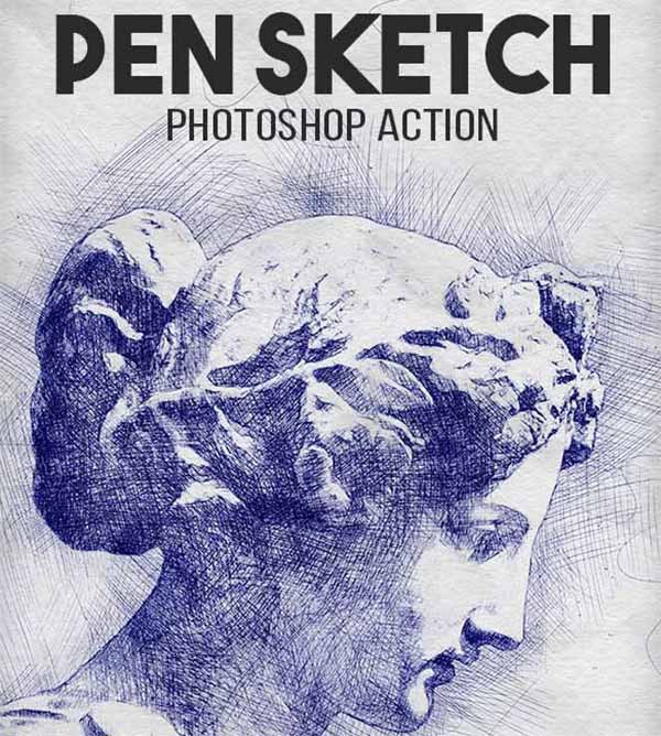 Pen Sketch Photoshop Design Action