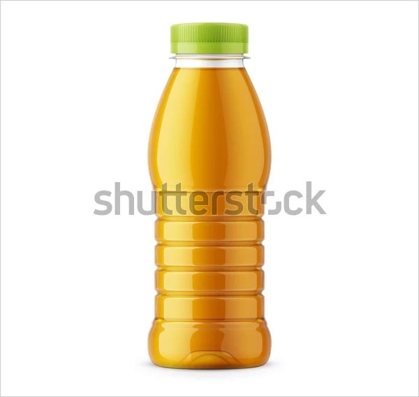 Realistic Round Bottle Vector Mockup