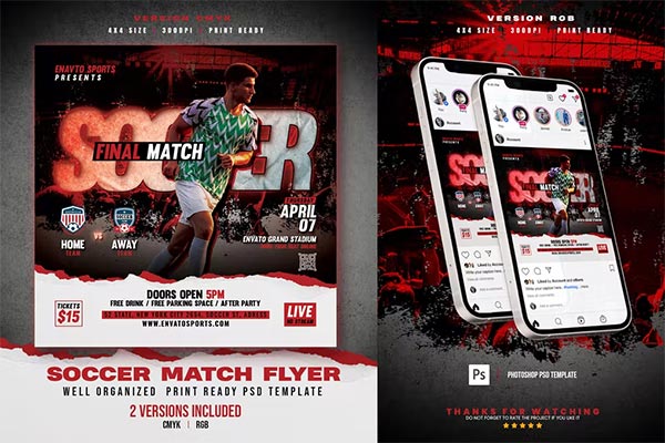 Soccer Easy PSD Flyer