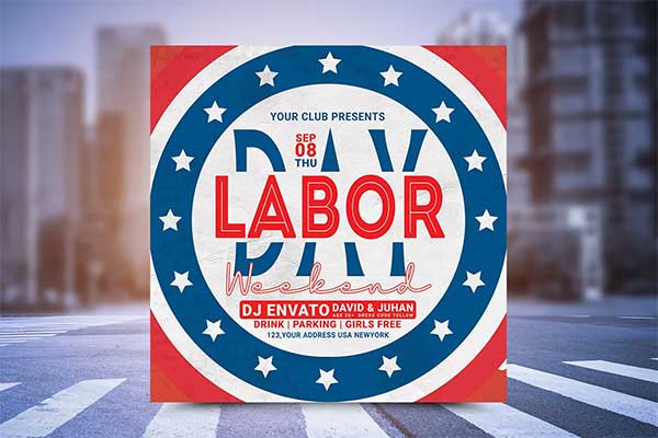 Labor Day Flyer PSD Design