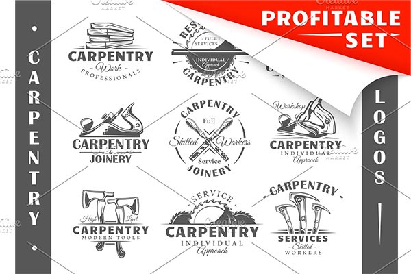 Modern Carpentry Logos Templates