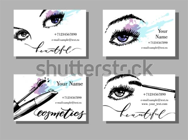 Makeup Artist Business Card Vector Template Makeup Artist Business Card Vector Template
