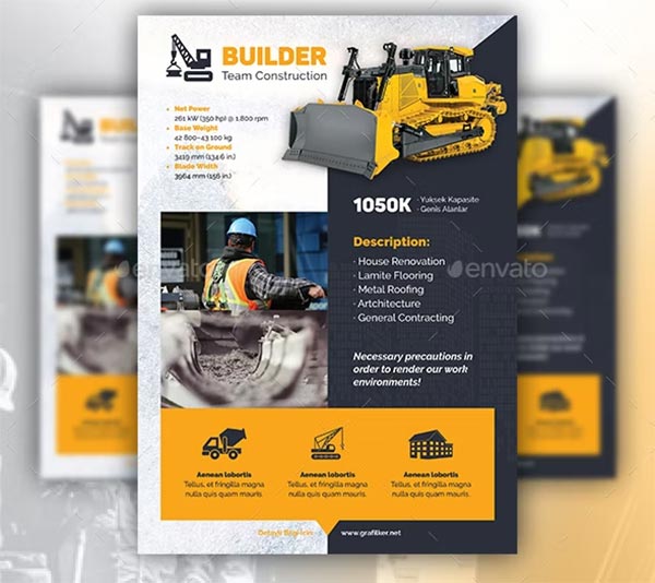Construction INDD Flyer Templates