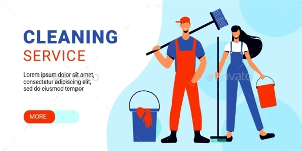 Cleaning Service Horizontal Banner