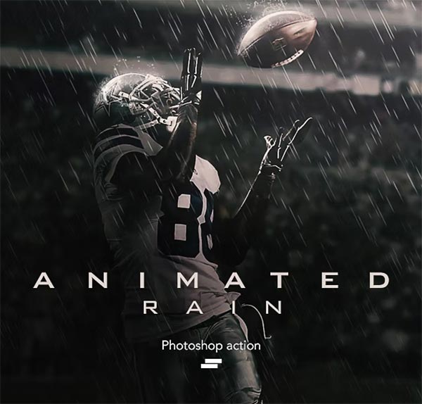 Gif Animated Rain Photoshop Action