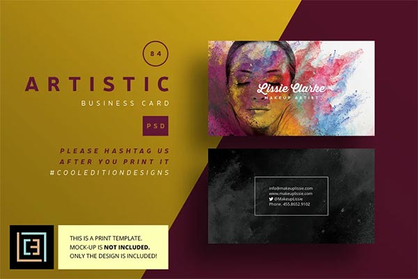 Artistic Makeup Business Card Artistic Makeup Business Card