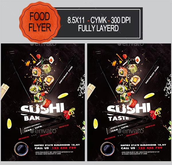 Sushi Promotion Flyer Templates