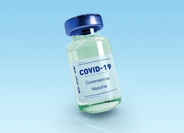 Free COVID Vaccine Vial Injection Bottle Mockup