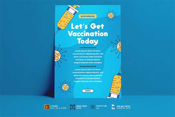 Corona Virus Vaccination PSD Flyer