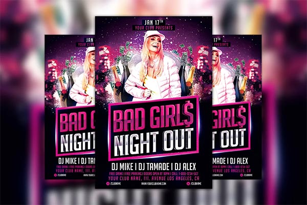 Girls Night Out Event Flyer Template