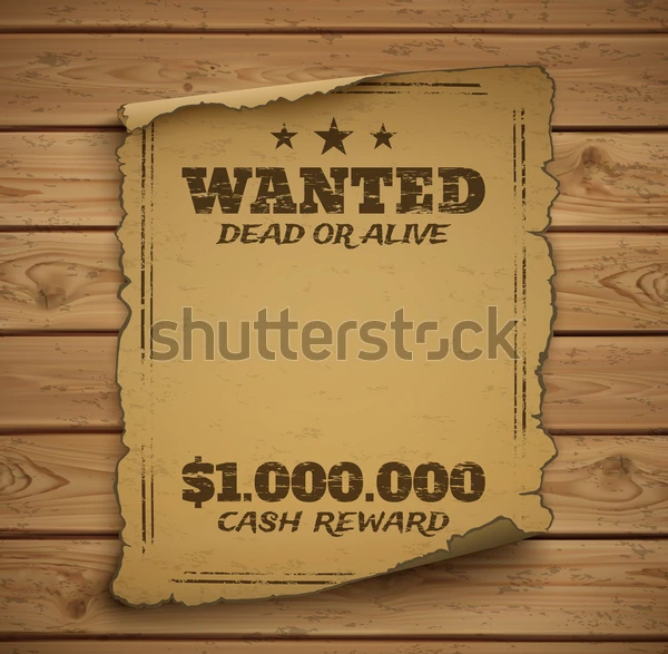 Wooden Planks Wanted Poster Template