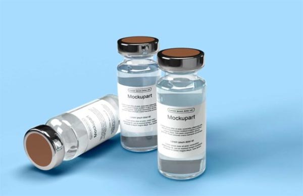 Free Vaccine Bottle Mockup