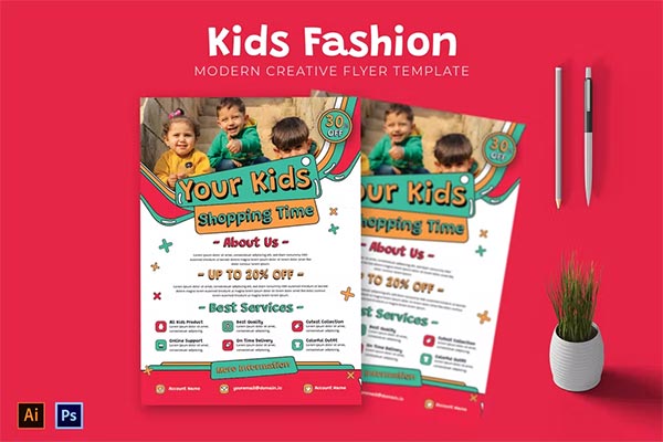 Kids Shoping Flyer Template