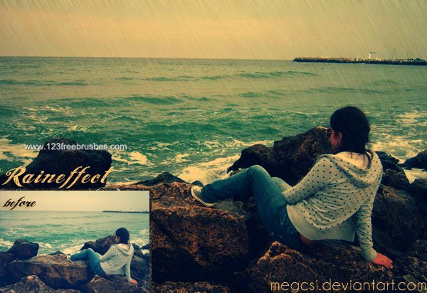 Free Rain Photoshop Action Download