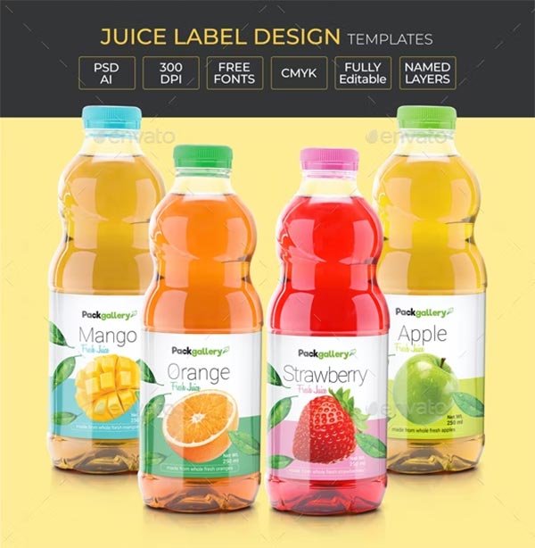 Juice Label Design Templates