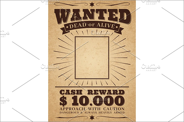 Wanted Vintage Western Poster Template Wanted Vintage Western Poster Template