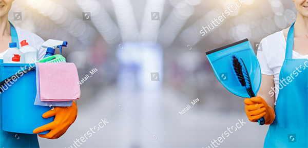 Cleaning and Housework Vector Banner