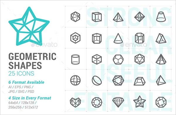 Geometric Shapes Mini Icon Template